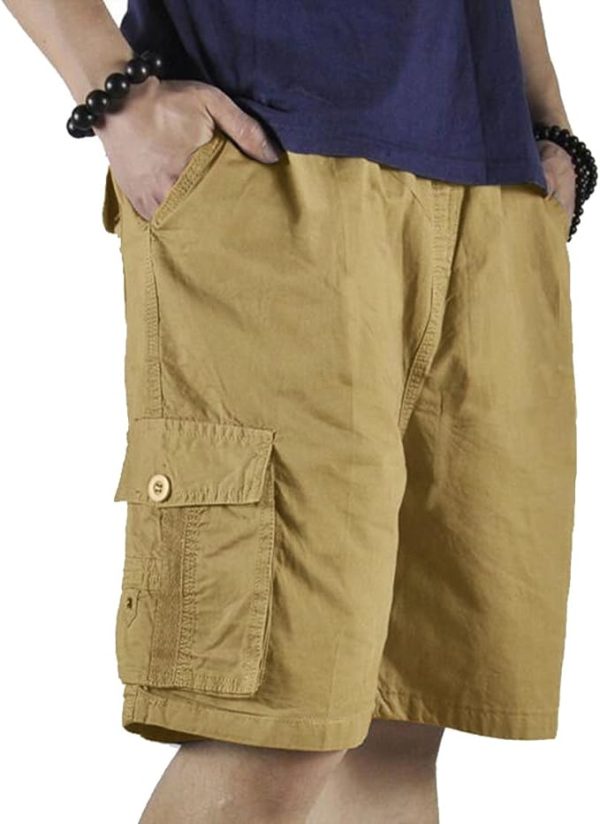 Mens Jeans Cotton Summer Multi-Pockets Shorts