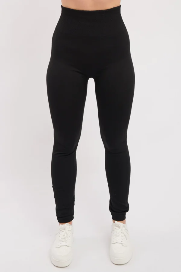 Tummy Control High Waisted Elasticated Fleece Legging