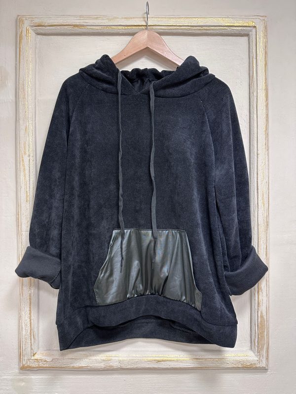 Plain Fluffy Pouch Pocket Hoody