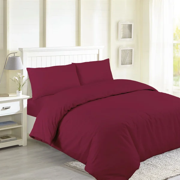 Plum Dyed Bed Sheet Set