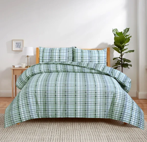 Tartan Printed Bed Sheet Set