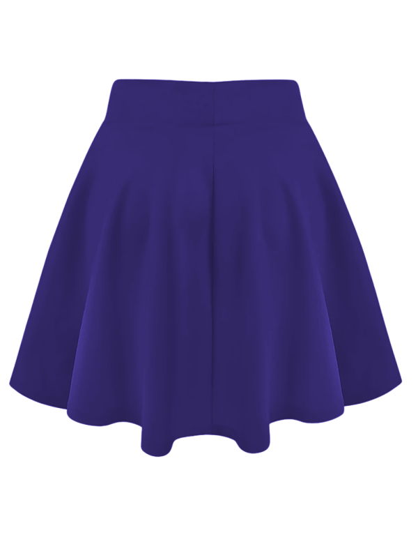 Women Mini High Waisted Flare Skater Skirt