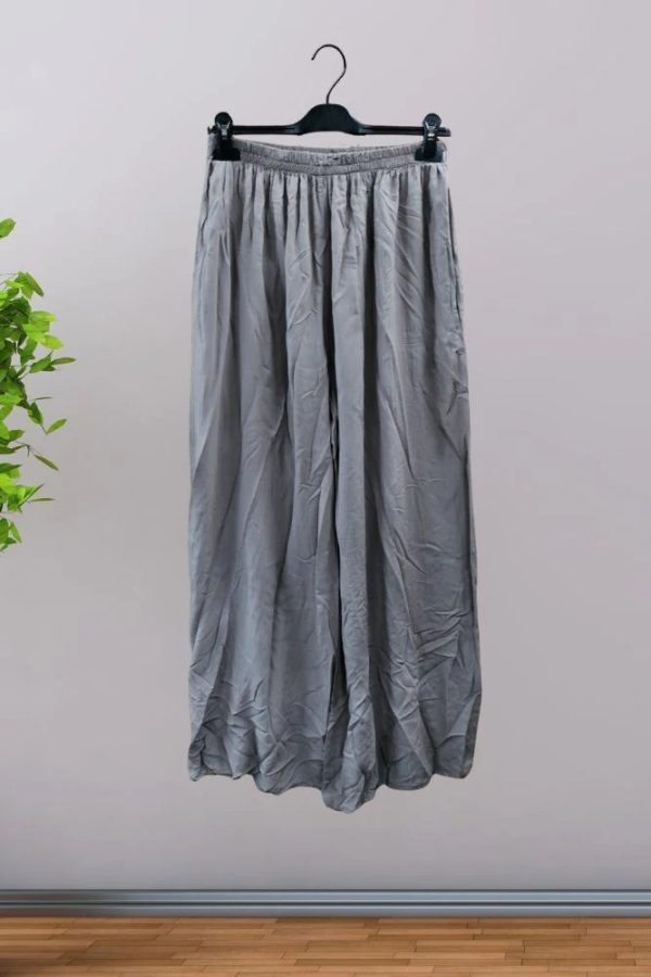 Plain Elasticated Waistband Wide Leg Palazzo