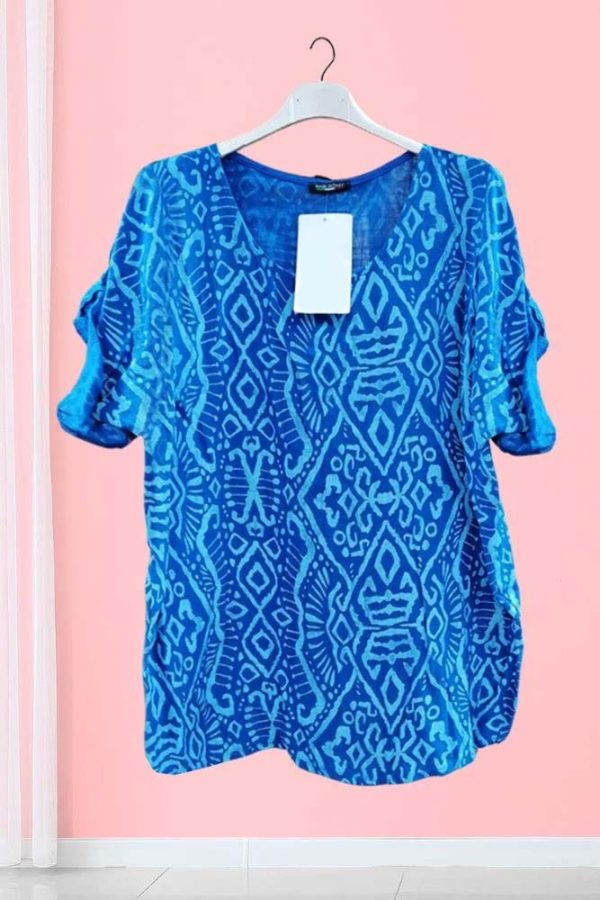 Aztec Print Cotton Top