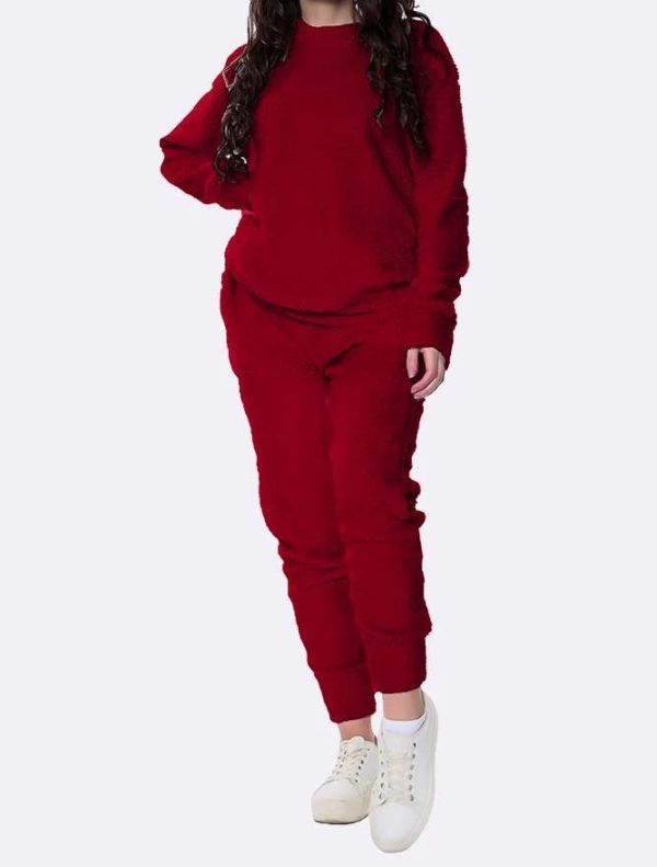 Italian Fluffy Plain Loungewear Set