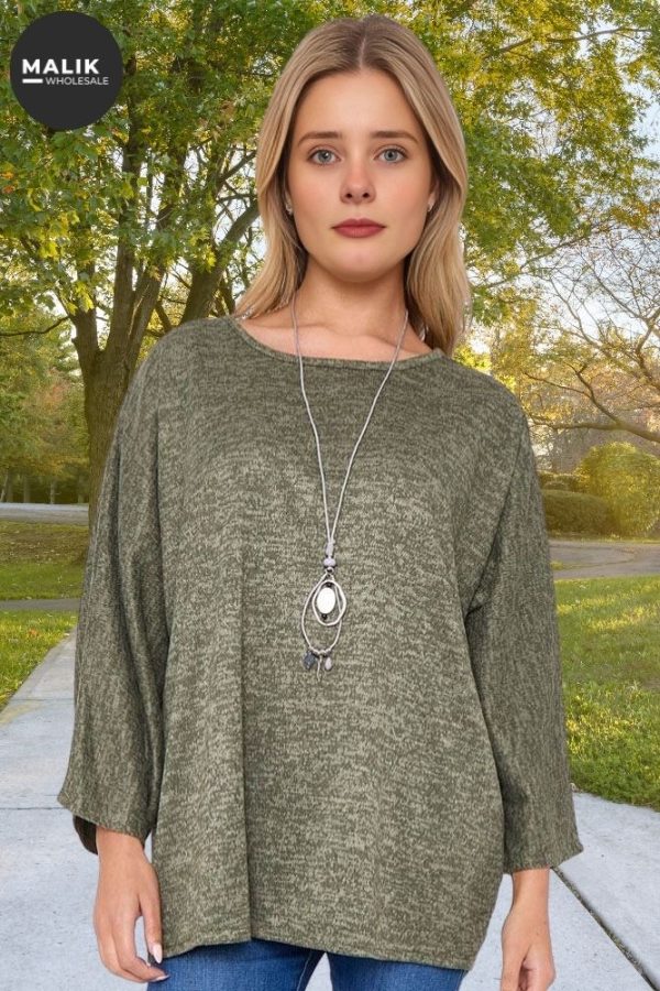 Soft Feel Marl Necklace Top