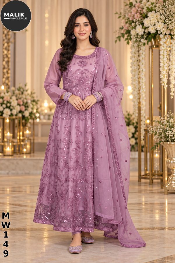 MW149 Women Net Maxi 3-Piece Suit – 6-Piece Wholesale Pack