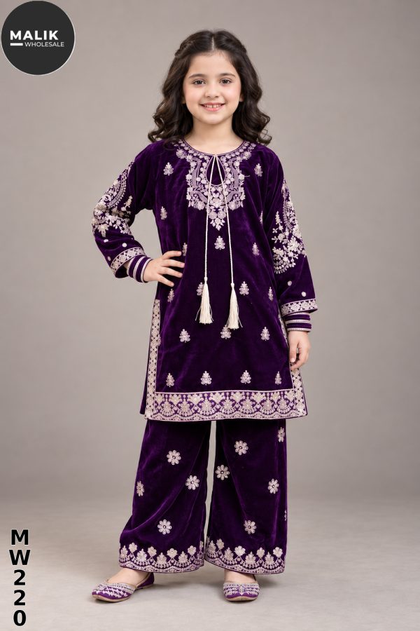 MW 220 Kids Velvet Palazzo Suit – 6-Piece Wholesale Pack | MW220