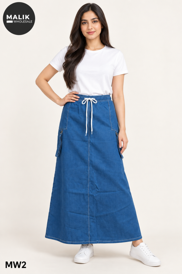 MW2 | Women’s Plain Denim Skirt – XL