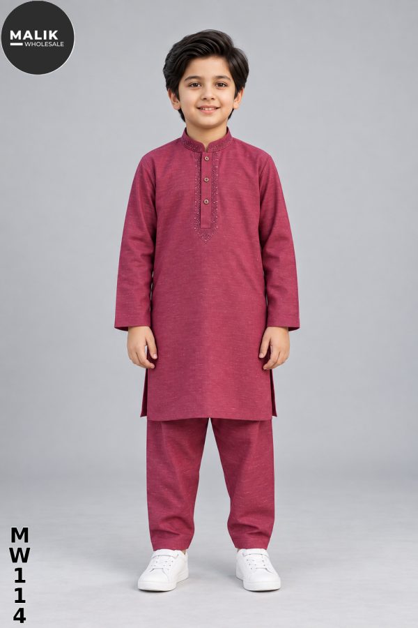 Kids Boski Kameez Shalwar – 3-Outfit Wholesale Pack | MW114