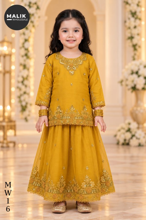 MW16| Baby Organza Lehenga – 6 Piece Wholesale Colour Pack