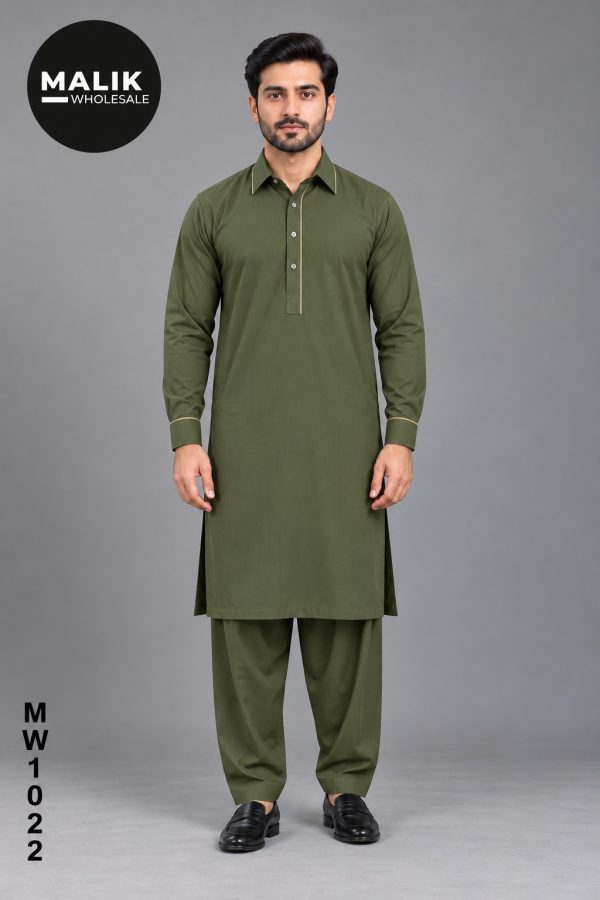 MW1022 |  Men’s Stitched Wash n Wear Kameez Shalwar – 4 Pcs-Outfit Wholesale Pack