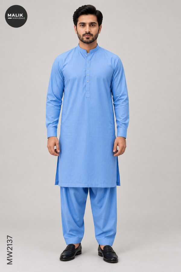 MW2137 |  Men’s Stitched Wash n Wear Kameez Shalwar – 4 Pcs-Outfit Wholesale Pack