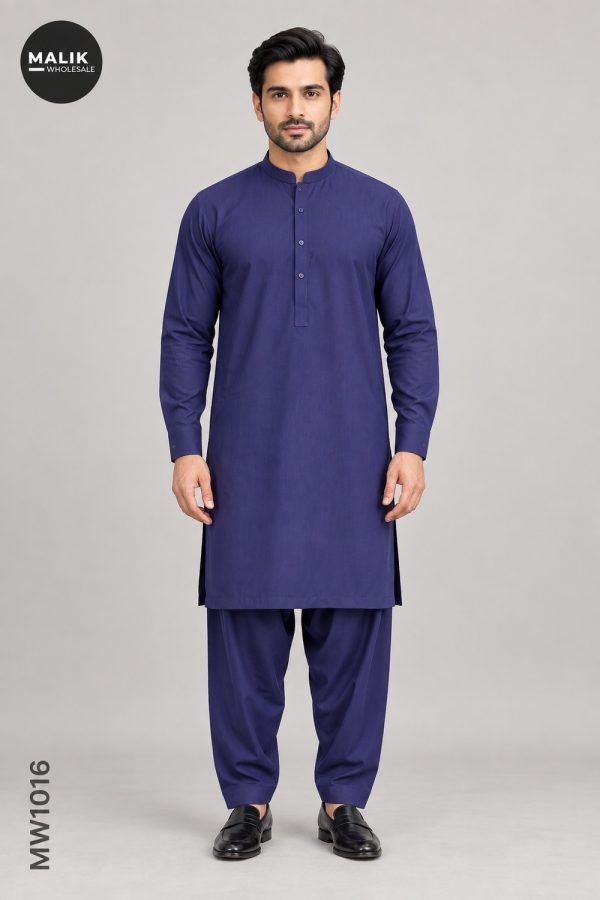 MW1016 | Men's Stitched Wash n Wear Kameez Shalwar – 4 Pcs-Outfit Wholesale Pack